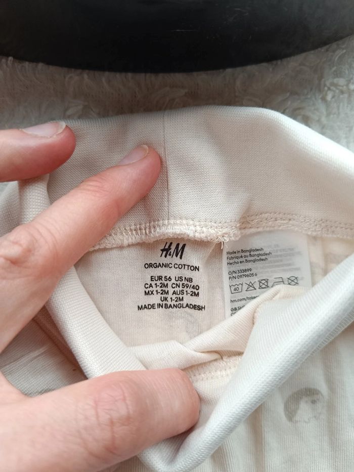 Sarouel legging Mixte 1/2 mois hérisson H&M coton bio - photo numéro 6