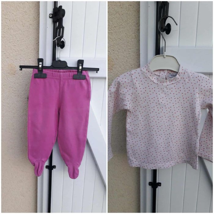 Pyjama  2 pièces bébé filles 80 cms