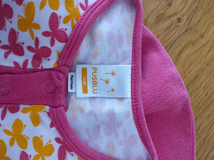 Pyjama rose à motifs papillons 12-18mois - photo numéro 3