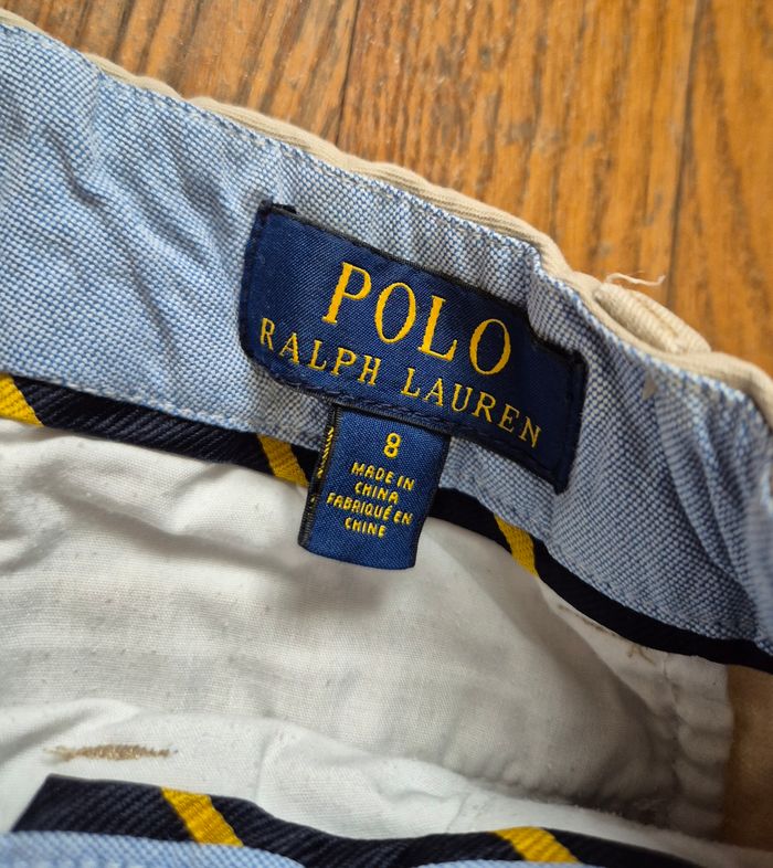 Pantalon droit beige garcon Polo Ralph Lauren Taille 8ans - photo numéro 4