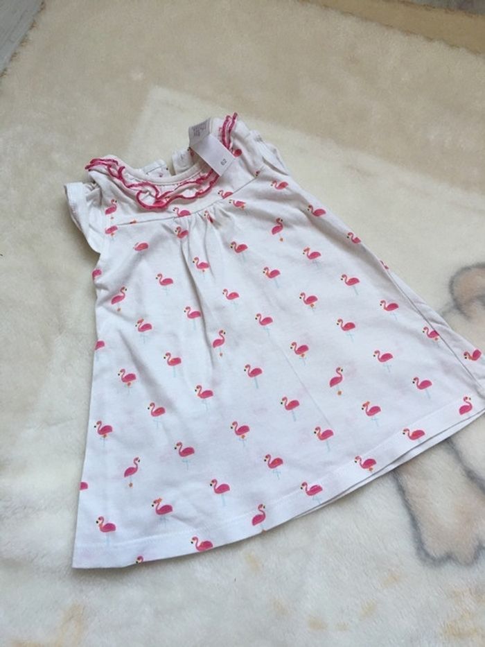 Robe rose et blanche 3 mois