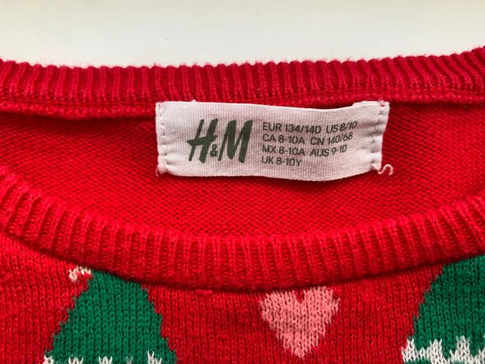 Pull de Noël fille H&M 8-10ans - photo numéro 3