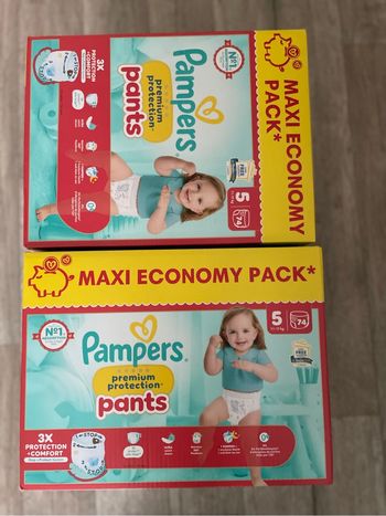 Mega pack de 148 couches pampers premium protection pants taille 5 neuf