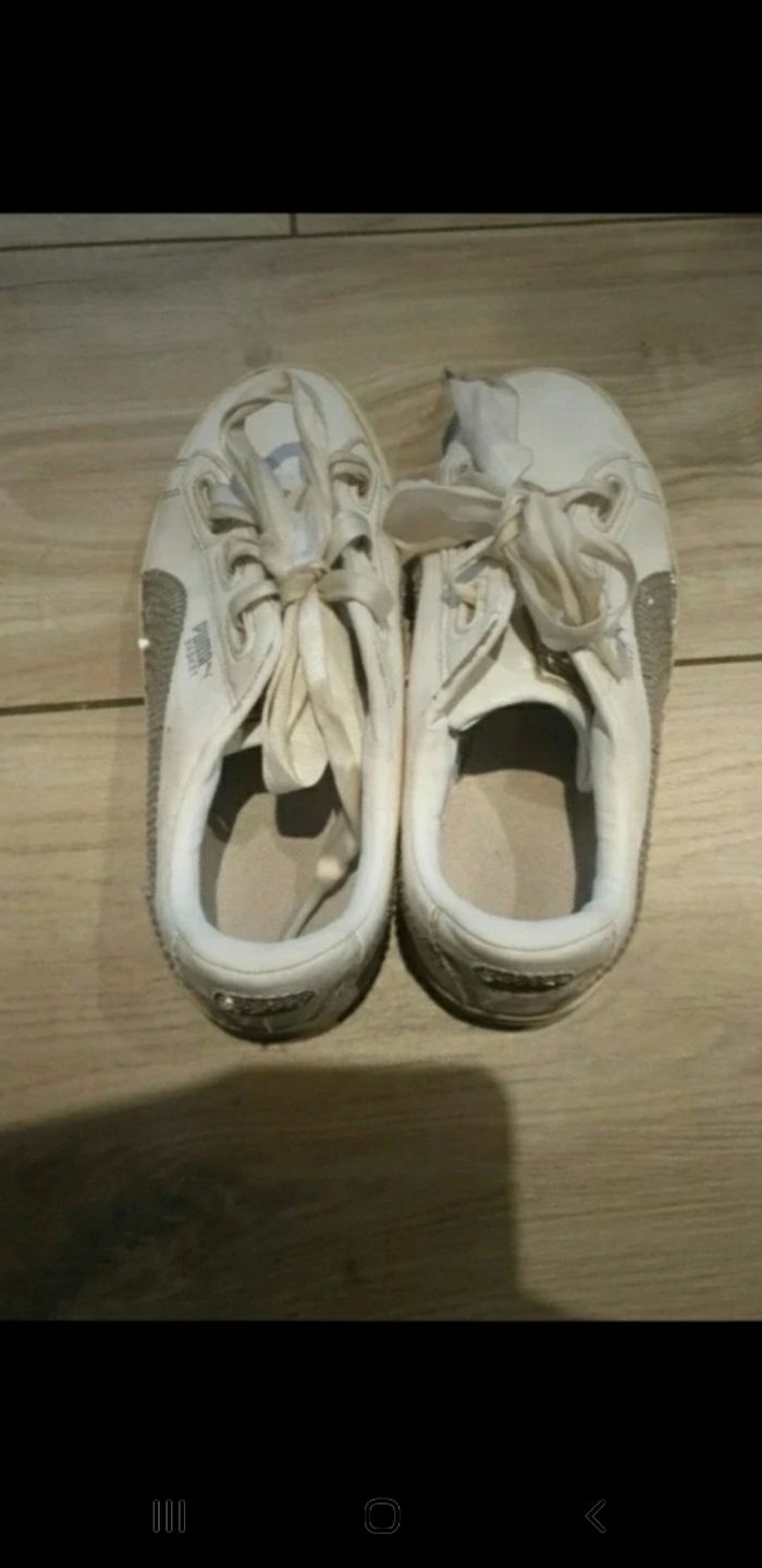 Baskets paillettes argenté puma 35 - photo numéro 5