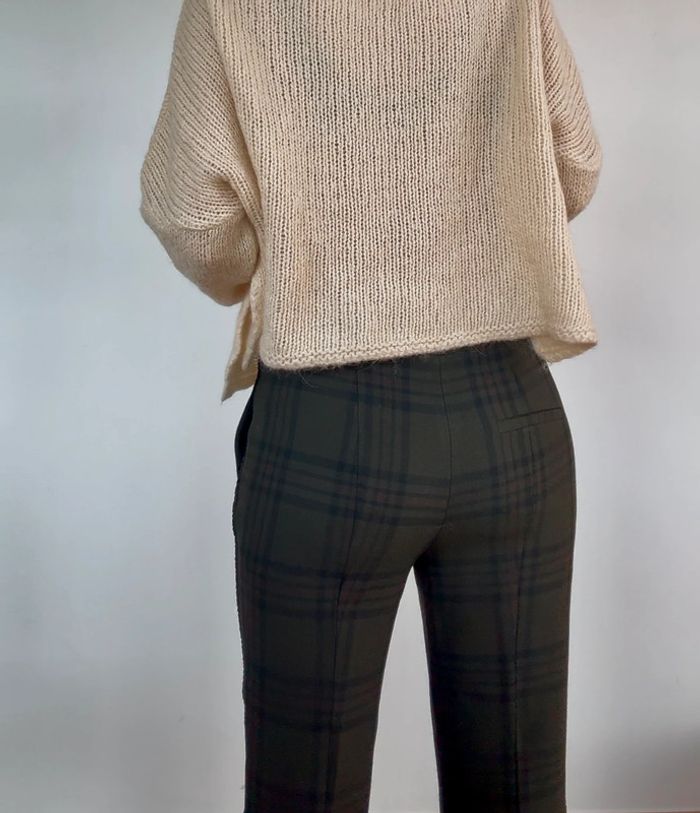 Pantalon à carreaux vert foncé - Zara - taille M - parfait état - photo numéro 4