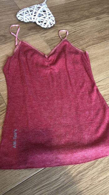 Caraco dentelle rose taille S