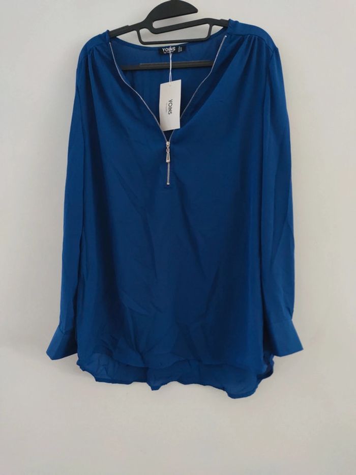 Blouse bleu électrique yoins taille xl neuf
