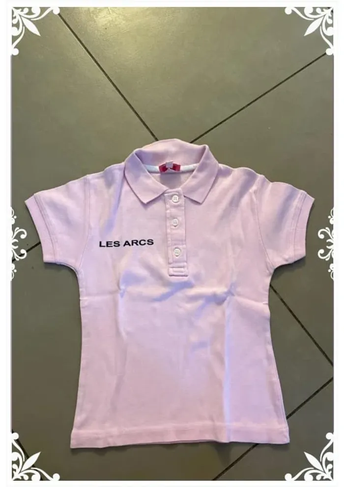🌸 Polo rose pâle Les Arcs – Fille – Taille 6 ans 🌸 - photo numéro 2
