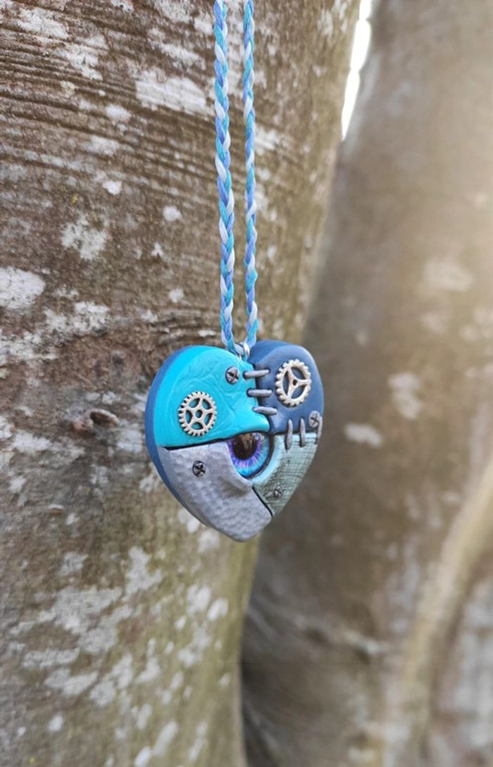 Collier coeur steampunk - photo numéro 2