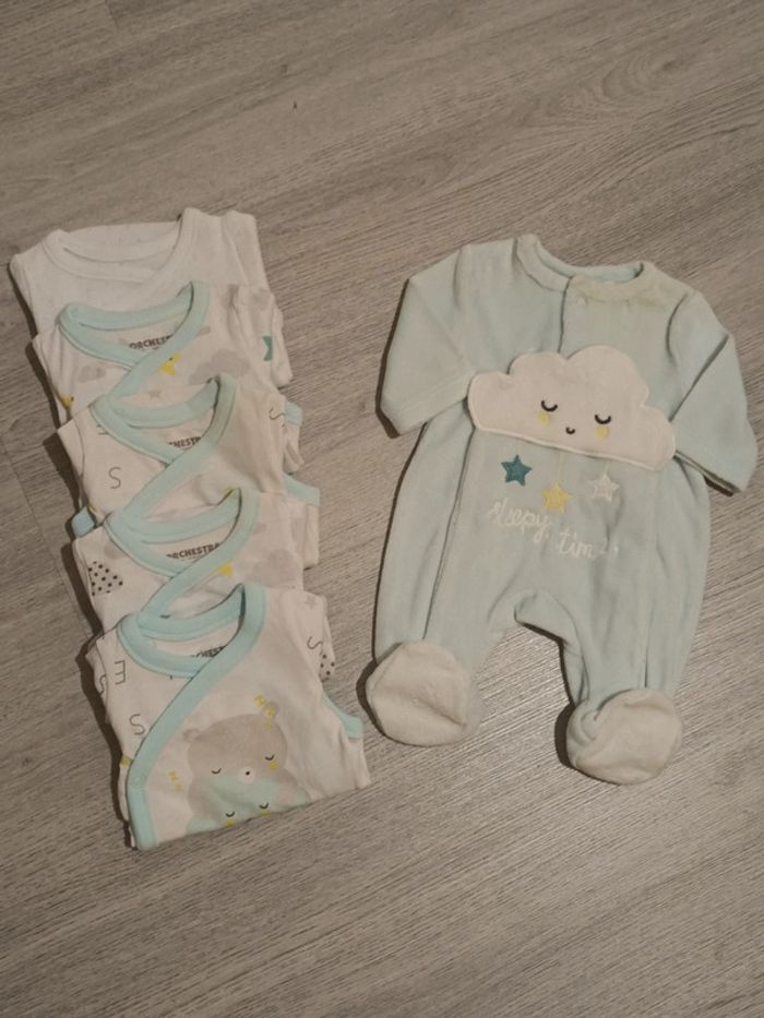 Lot bodies + pyjama prématuré