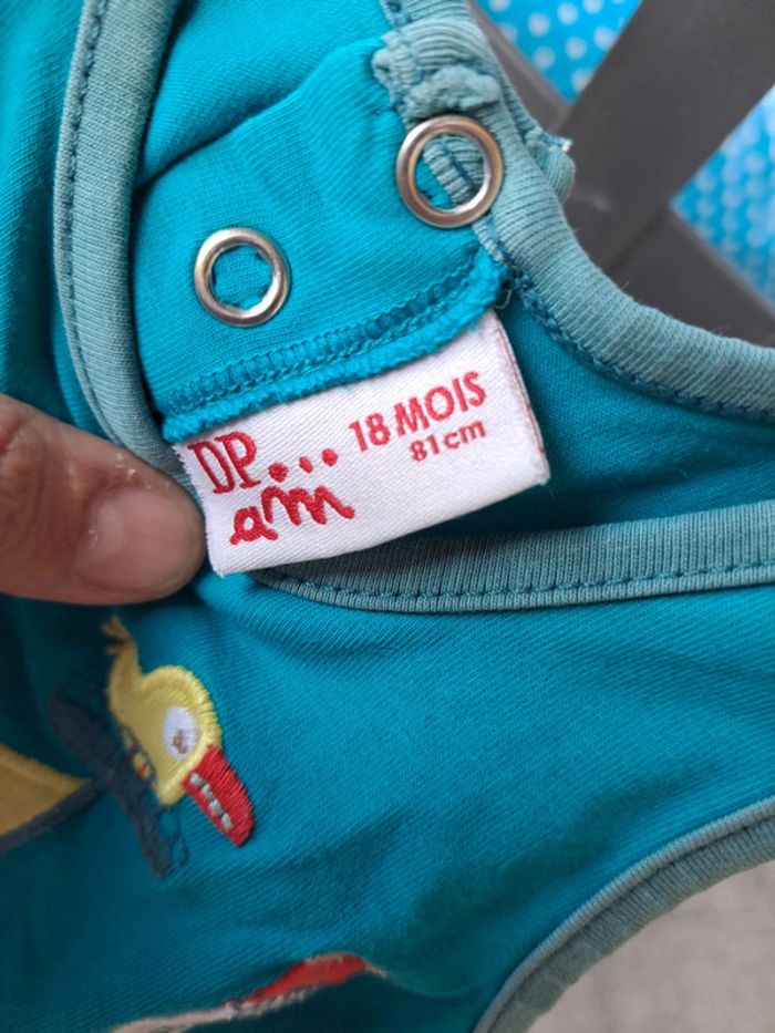 Combinaison maillot de bain sans manche débardeurs 18 mois dpam - photo numéro 3