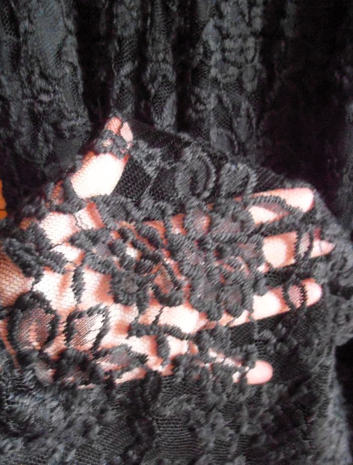 Robe noire à dentelles, taille XL 42, Yessica, petite robe noire, soirée - photo numéro 8