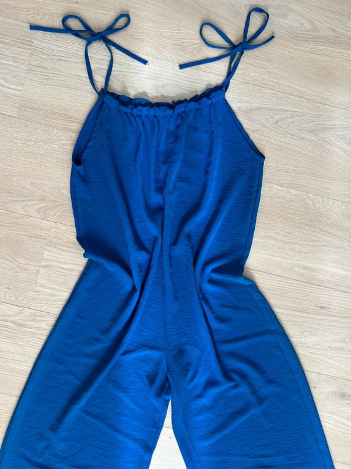 Combinaison femme bleu électrique – portée 1 fois – Made in Italy - photo numéro 4