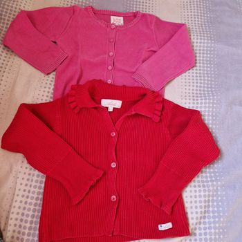 Lot de 2 gilets pour fille taille 4 ans