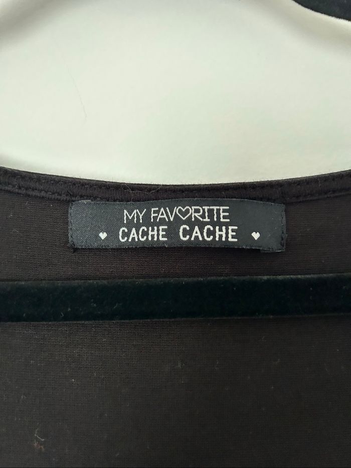Petite robe noire moulante épaisse décolleté Cache Cache 40 - photo numéro 3