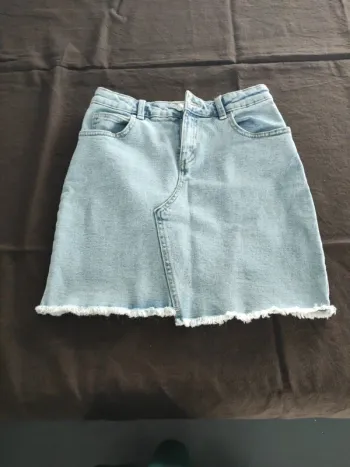 Jupe en jean clair denim co