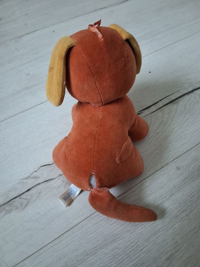 Peluche chien marron 16 cm - photo numéro 4