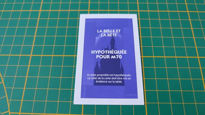 Titre de Propriété La belle et la bête pièce jeu de société Monopoly Disney éditions Hasbro #B94 - photo numéro 2
