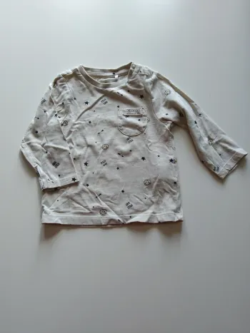 tee shirt manches longues beige garcon 12 mois smiley baby