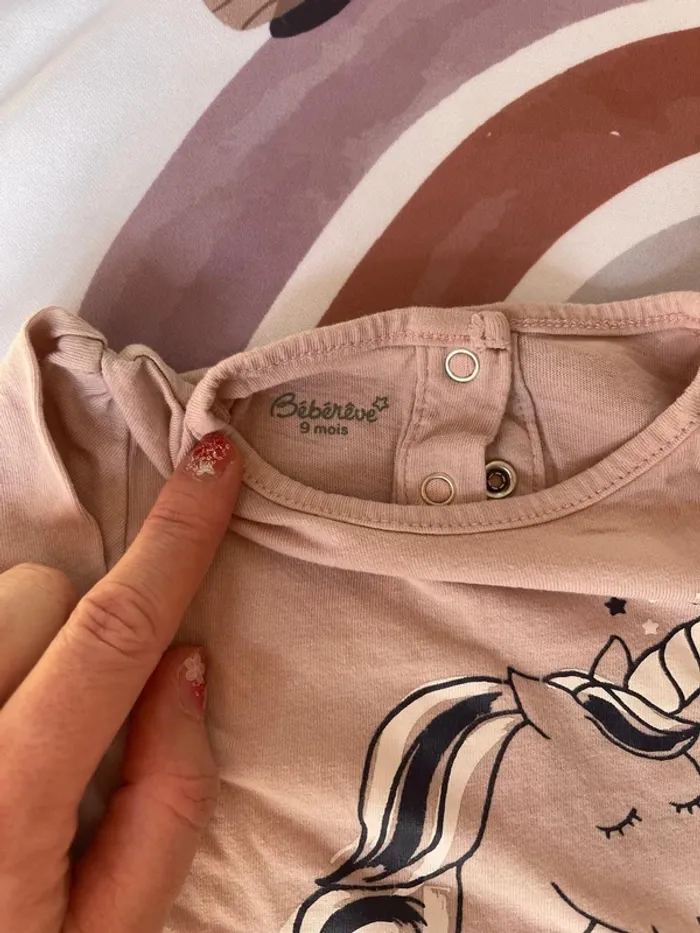 Lot de 2 t-shirts manches longues - 9 mois - Disney Baby & Bébérêve - photo numéro 4