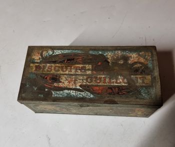 ancienne boite biscuits Guillout Paris tôle lithographiée vers 1900