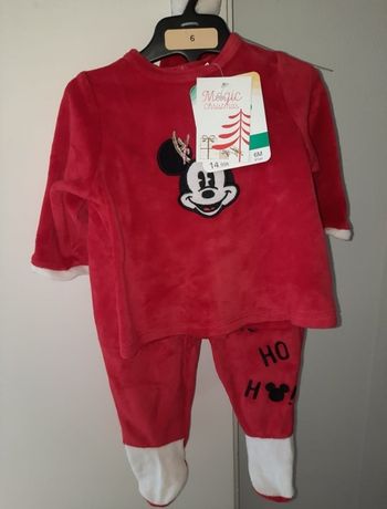 Pyjama Mickey Disney Noël taille 6 mois