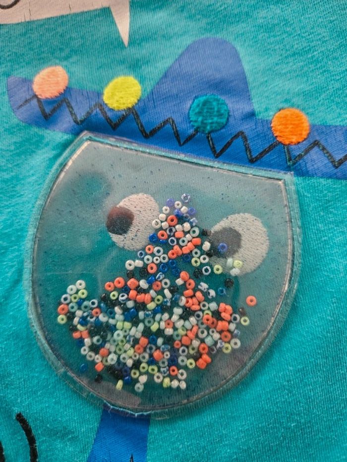 T.shirt manches courtes bleu / vert Du Pareil au même 5 ans - photo numéro 4