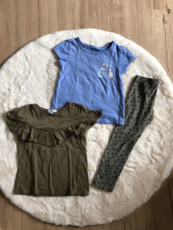 Lot 5 ans tee-shirts - legging léopard
