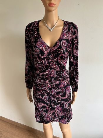 Robe noire et imprimée à manches longues Etam taille S jamais portée
