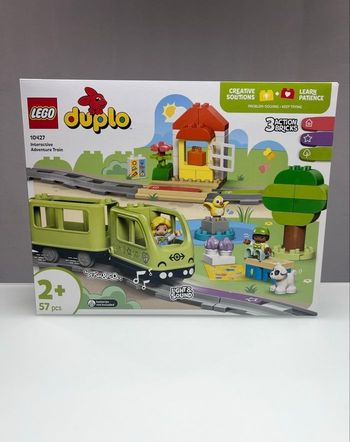 LEGO Duplo 10427 Le Train d’Aventures Interactif 14 Rails avec Sons & Lumières et 4 Figurines