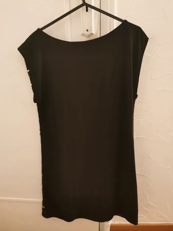 Robe Promod noire dorée - photo numéro 3
