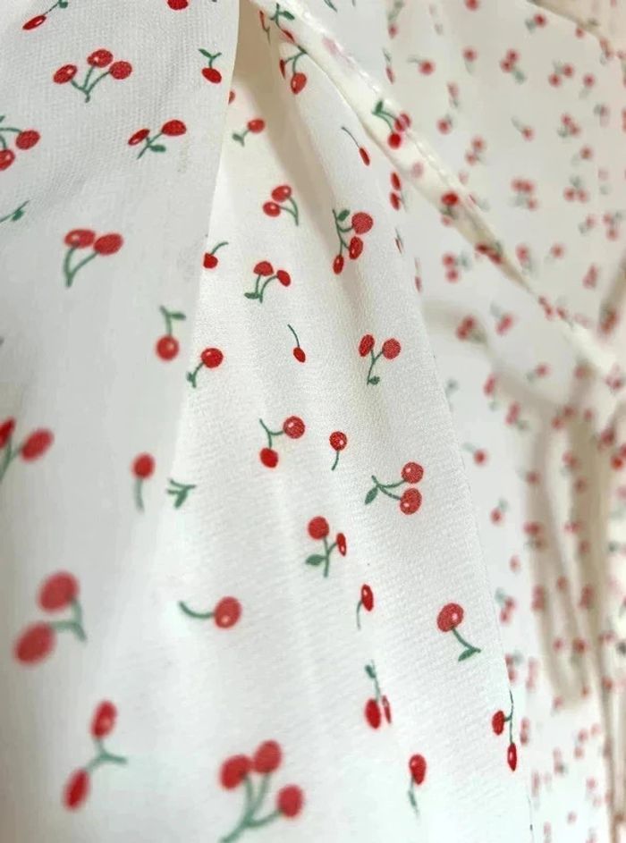 Robe printanière à motifs cerises Corée du Sud taille unique - photo numéro 4