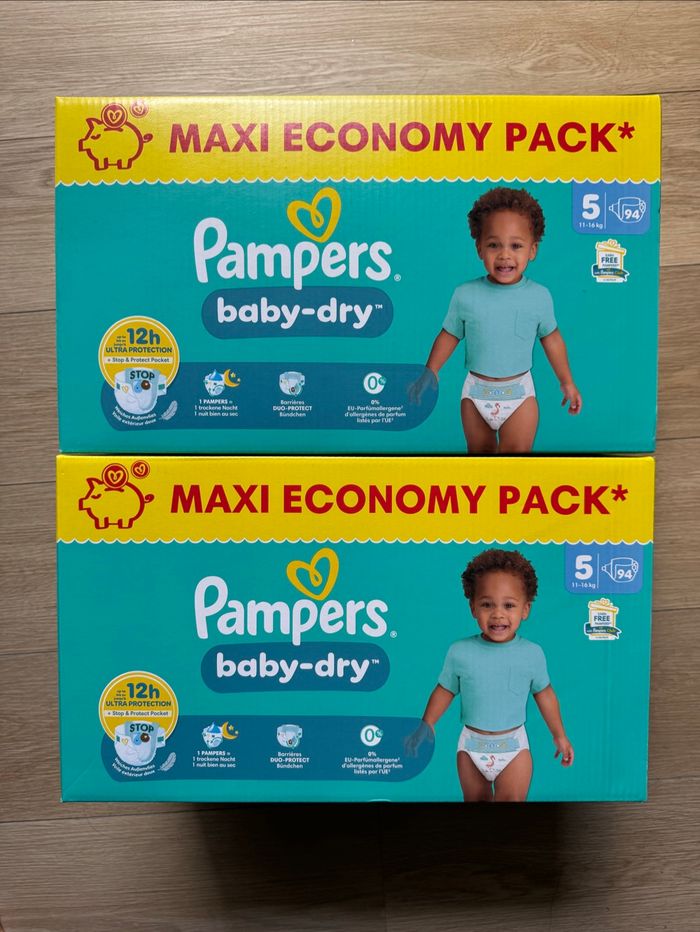 188 couches Pampers baby dry taille 5