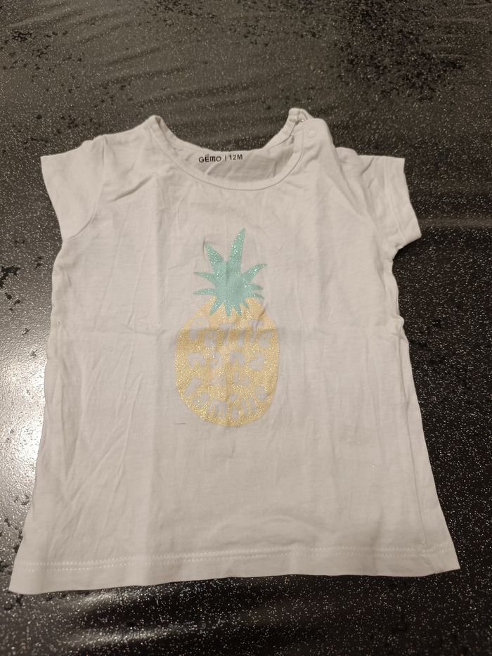 Lot t-shirt fille 12 mois - photo numéro 6