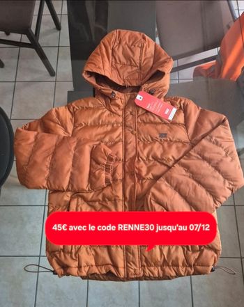 Veste Levi's doudoune légère femme noisette marron taille S 36