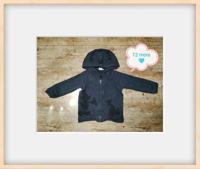 Magnifique veste / gilet zippée mi saison garçon Mickey 12 mois