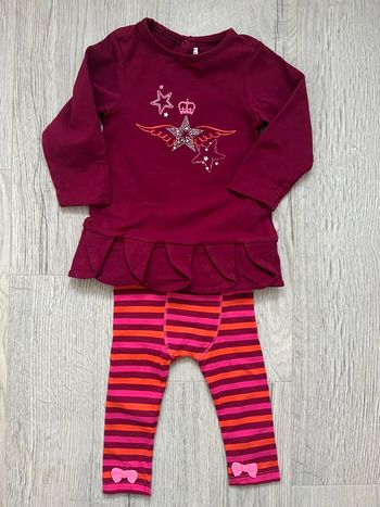 Ensemble fille Prémaman – 6 mois – Tunique à volants + legging 🎀