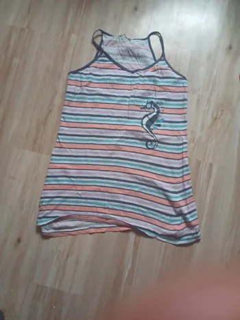 Chemise de nuit bretelle rayée taille 38/40