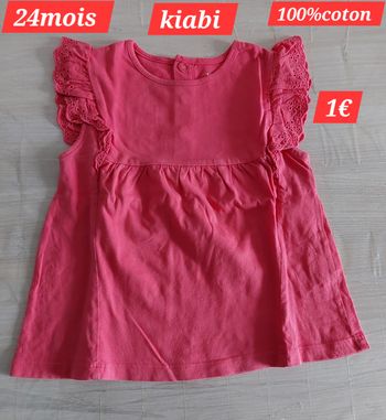 Lot de 6 t-shirts fille 24mois 