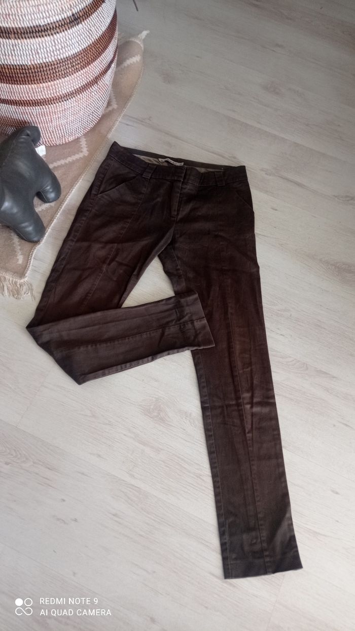 Pantalon marron Kookaï coupe ajustée taille S Tbe