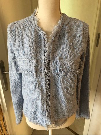 Joli gilet mango bleu ciel neuf