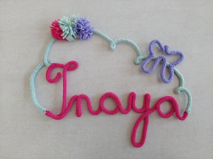 Prénom, mot, objet ... en tricotin - photo numéro 3