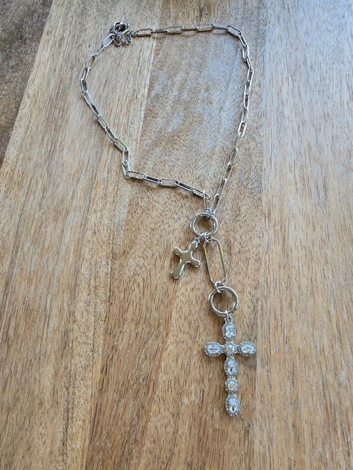 Collier croix argenté - photo numéro 7