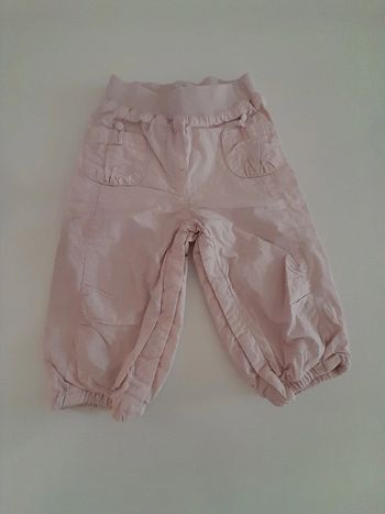 Pantalon en toile rose pâle