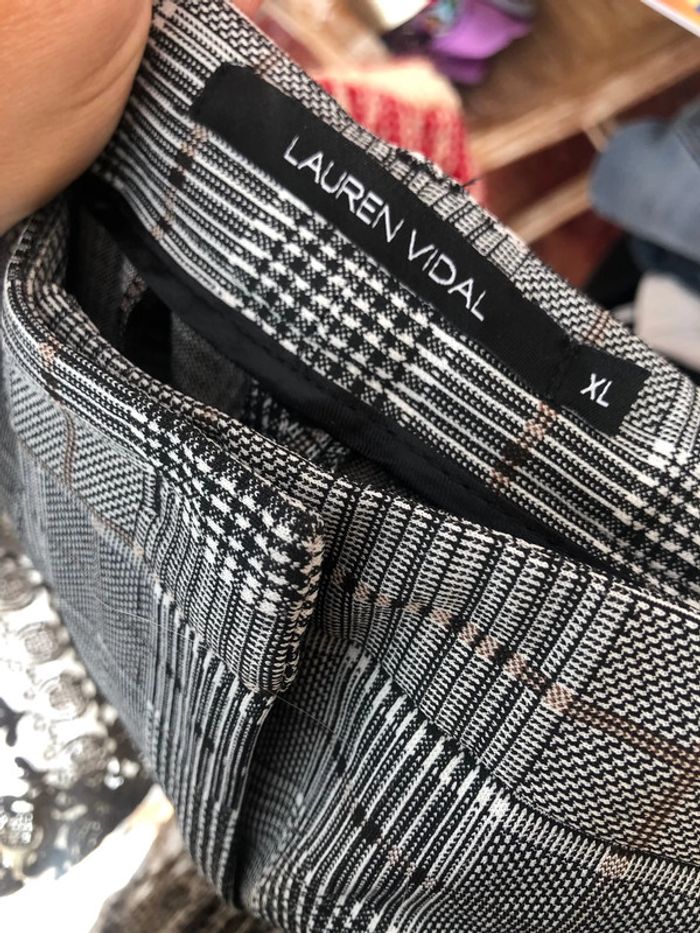 Pantalon flare prince de galles Lauren Vidal XL - photo numéro 7