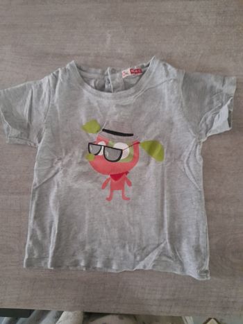 T-shirt manches courtes DPAM garçon 18 mois