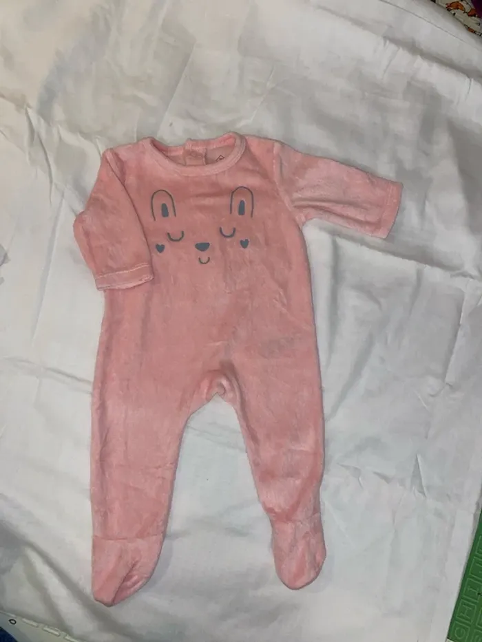 Pyjama rose chaud 3 mois