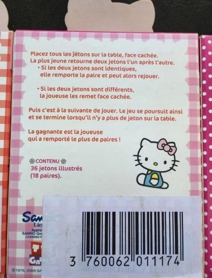 Lot de 3 petits jeux Hello Kitty Neufs - photo numéro 3