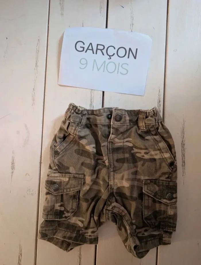Short bébé garçon 9 mois