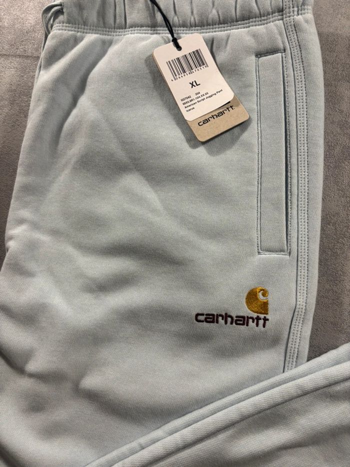 Jogging Carhartt American script Taille Xl Bleu clair Neuf avec étiquette - photo numéro 2